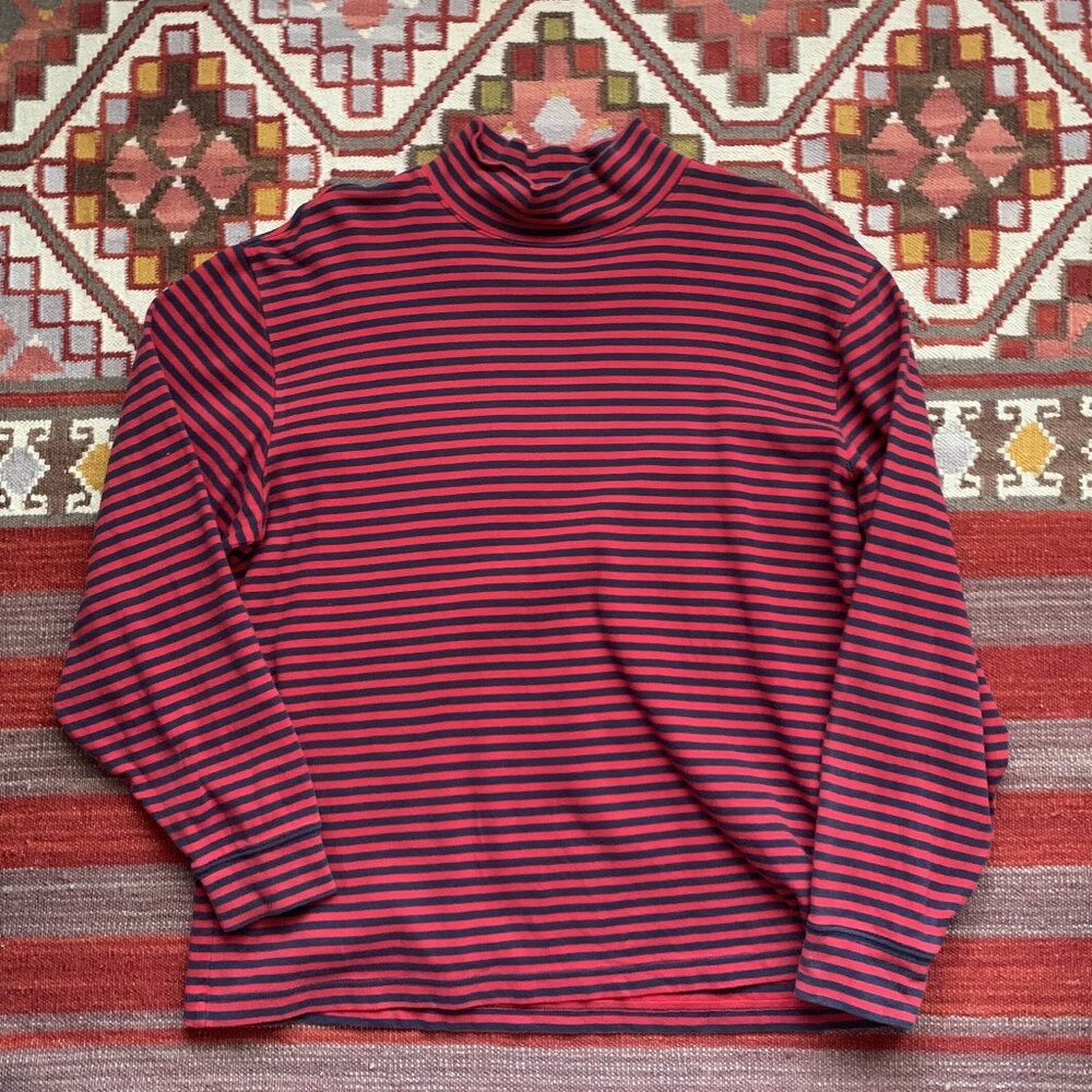 LL Bean mock v-neck long-sleeve